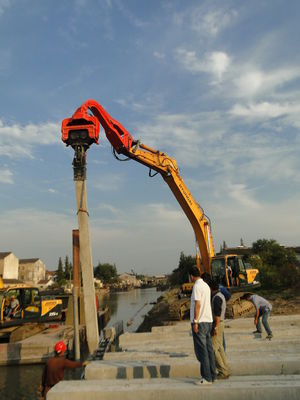 Kalite  TYSIM VS400 Excavator Hammer Mounted Pile Driver / Pile Driving Hammer 2.15t fabrika