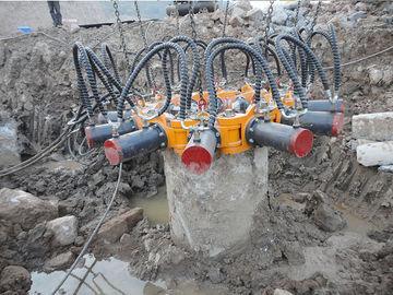 Ekskavatör KP315A Kazık çapı 300 ~ 1050 mm için Yuvarlak Beton Kazık Kafa Kesici Kazık Kesme Makinesi Ezmek