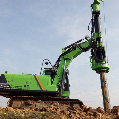 KR50A Döner Kazık Rig 24m Küçük Makine 12 / 25t 15mins Bitmiş Delik