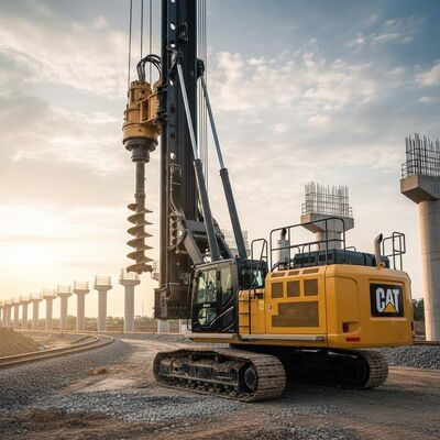Ağır Güçlü KR300C Rotary Piling Rig 54m Max Borma Derinliği 320kN.m Döner ve 2500mm Borma Diametresi