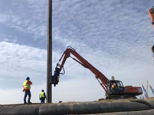 630mm Dia Yan Kelepçe Hidrolik Ekskavatör Vibro Çekiç