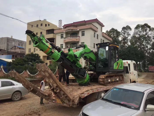 Yüksek Güvenlikli Yeşil Hidrolik Kazık Rig 10m Maks. Delme Derinliği 1200mm Maks.