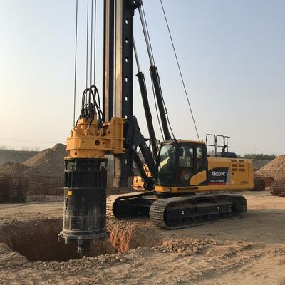 54m Sondaj Derinliği ve 2500mm Çap için 320 kN.m Torklu KR300C Döner Kazık Çakma Makinesi