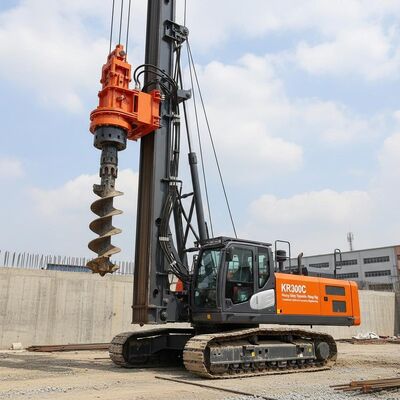 54m Sondaj Derinliği, 2500mm Çap ve 320kN.m Tork ile Ağır Hizmet Tipi Hidrolik Kazık Çakma Makinası KR300C